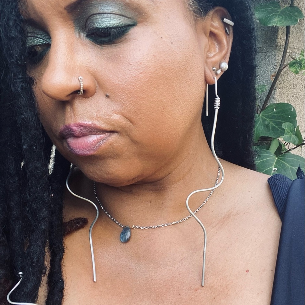 Tendril Dangle Statement Earrings